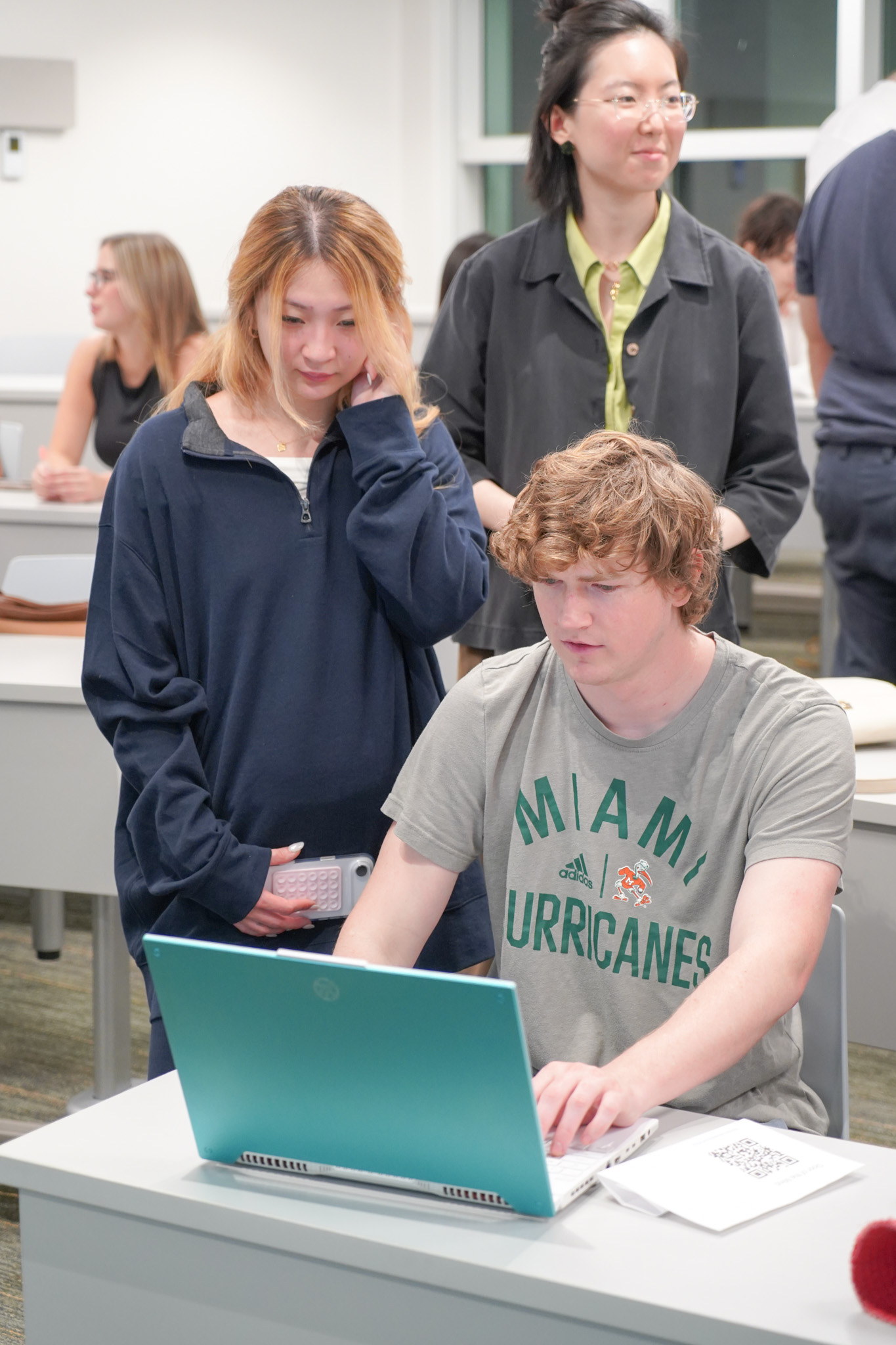 Playtester interacting with a controller