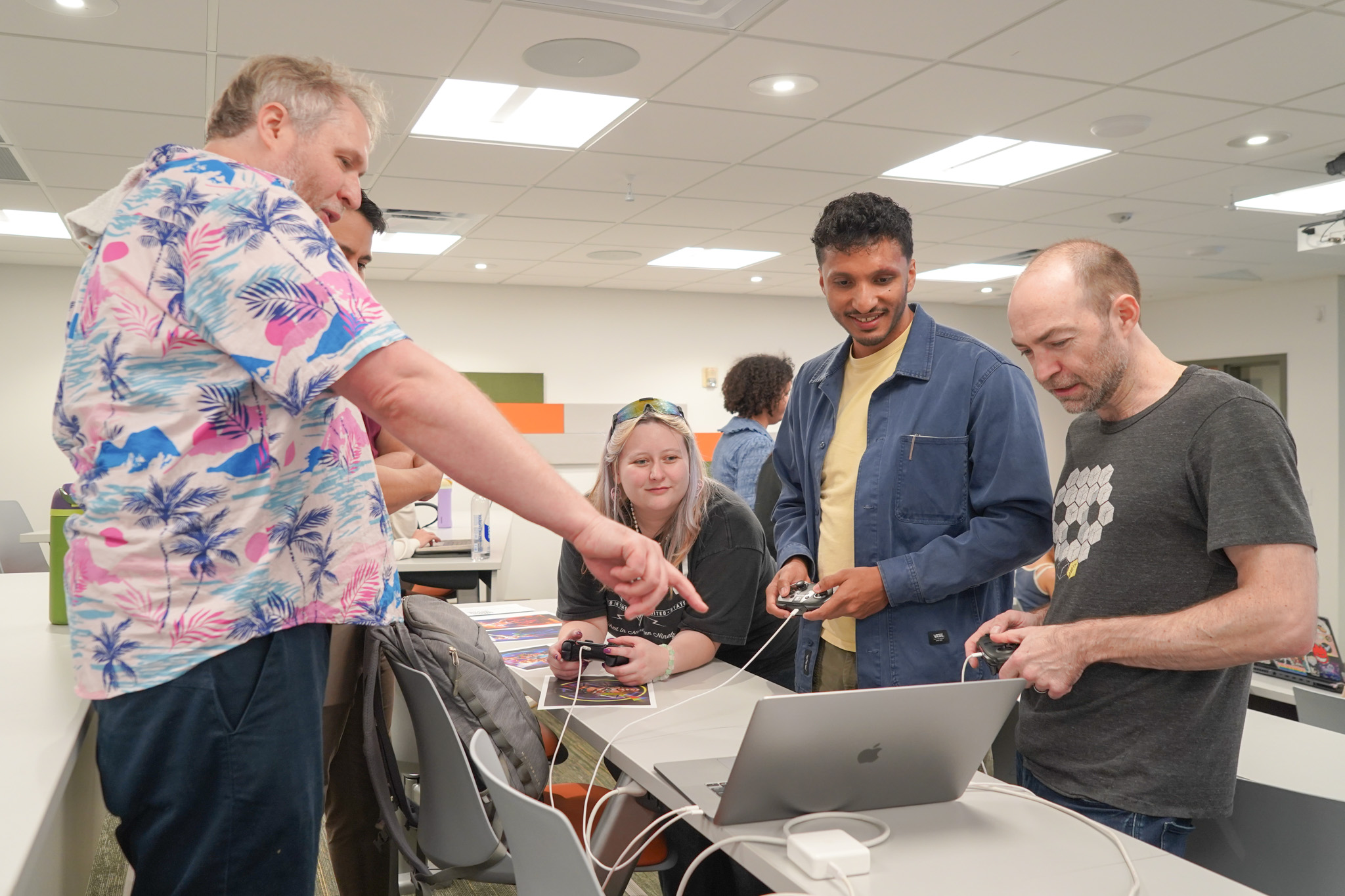 Playtester engaging with an experimental game